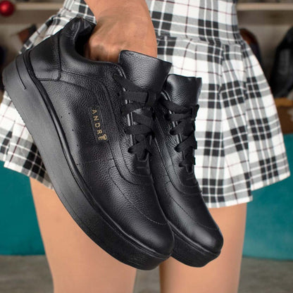 Zapatilla Warmi - Cuero negro