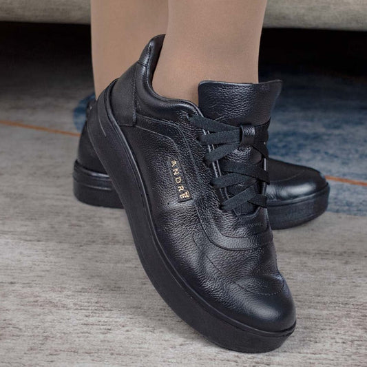 Zapatilla Warmi - Cuero negro