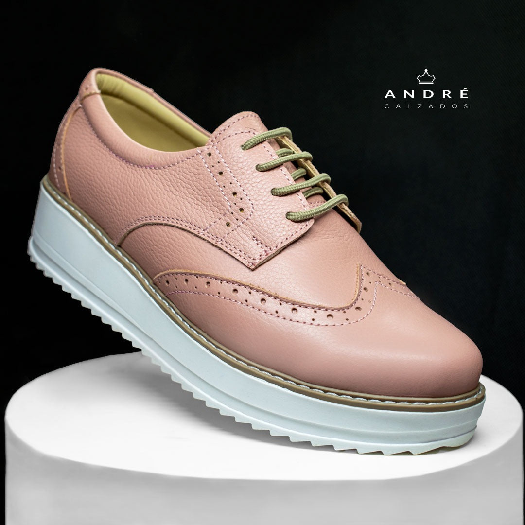 Mocasín Oxford - Cuero palo rosa