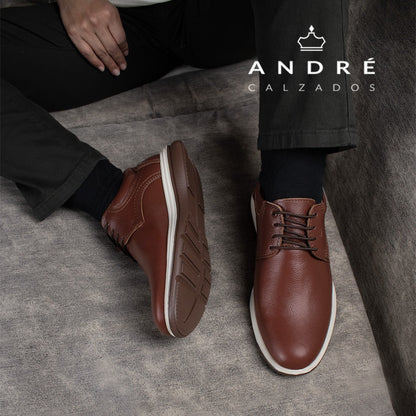 Zapato André Ultraliviano - Cuero marrón moro