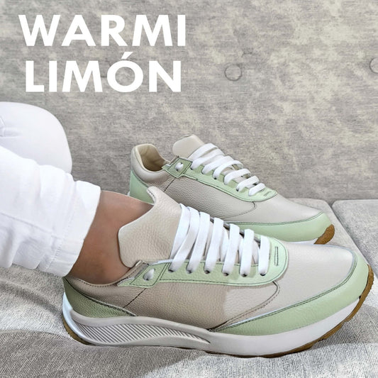 Zapatilla Warmi Limón - Cuero beige