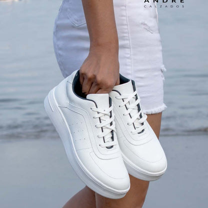 Zapatilla Killari - Cuero blanco