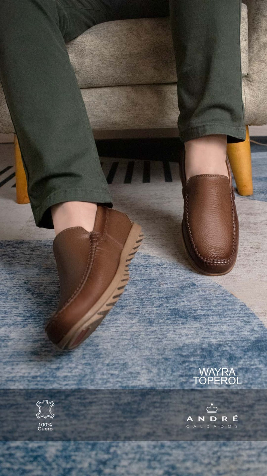 Mocasin Wayra - Cuero Toperol marrón