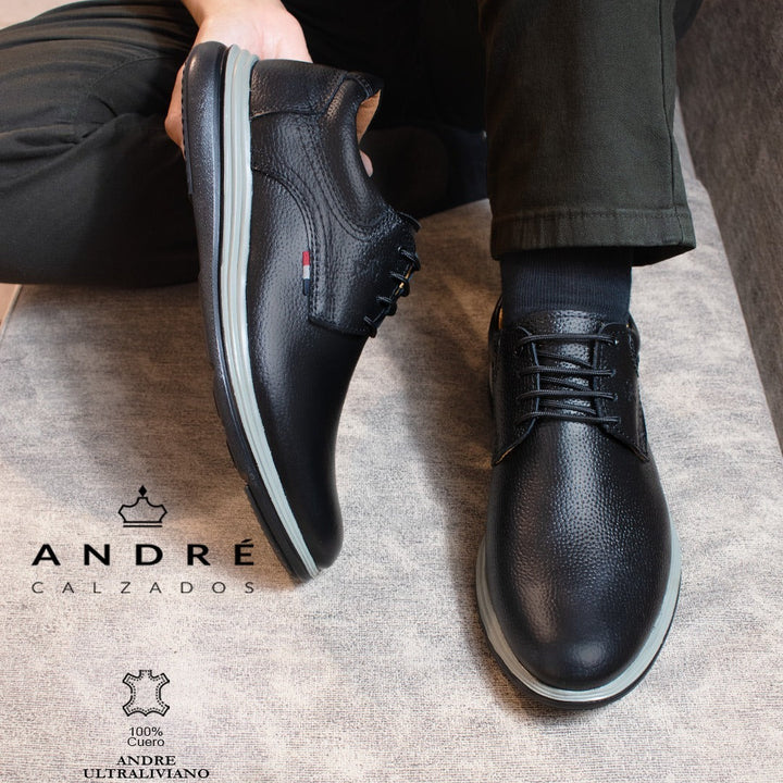 Zapato André Ultraliviano - Cuero negro