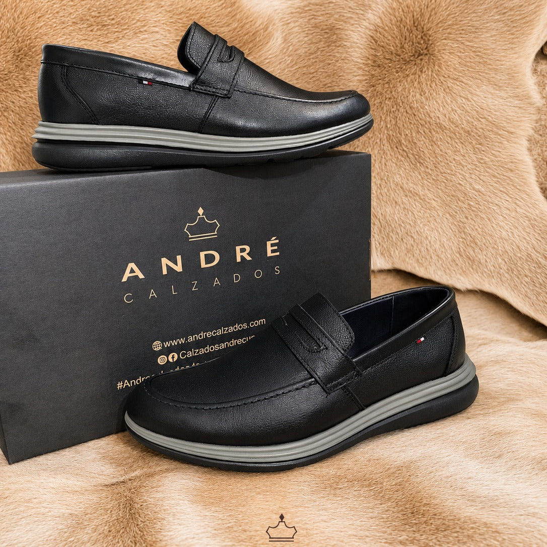 Mocasin Puente - Cuero Negro