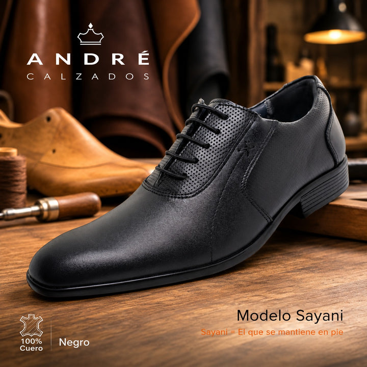 Zapato Sayani - Cuero guante Negro