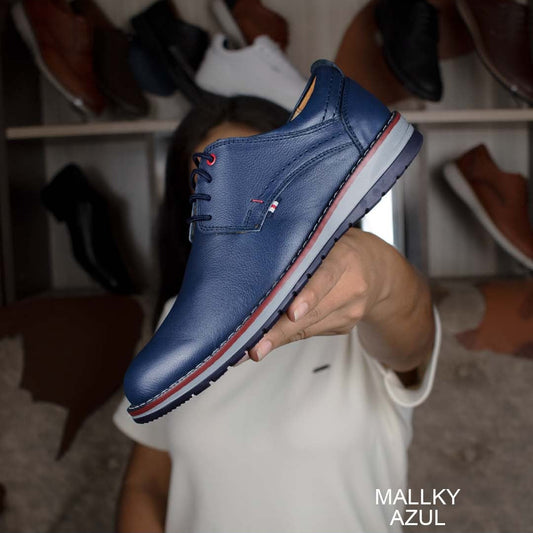 Zapato Mallky - Cuero Azul