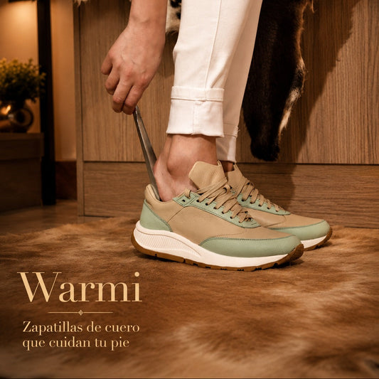 Zapatilla Warmi Limón - Cuero beige