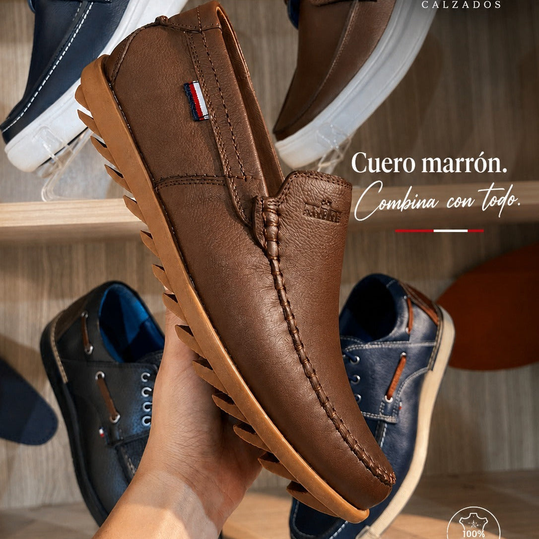Mocasin Wayra - Cuero Toperol marrón