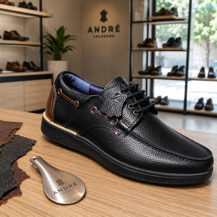Zapato Top sider - Cuero Negro P/Negro