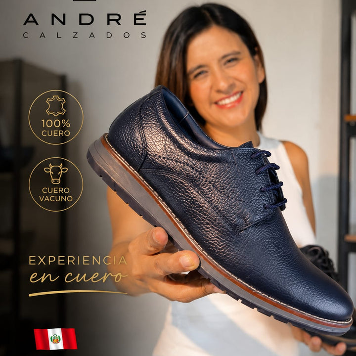 Zapato Mallky - Cuero Azul