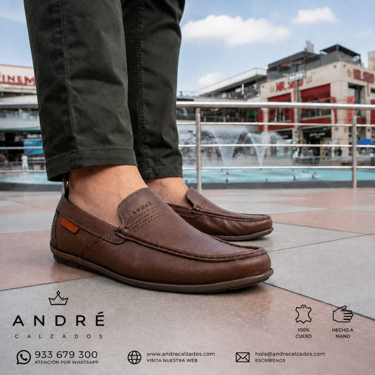 Mocasin Vena - Cuero Marron