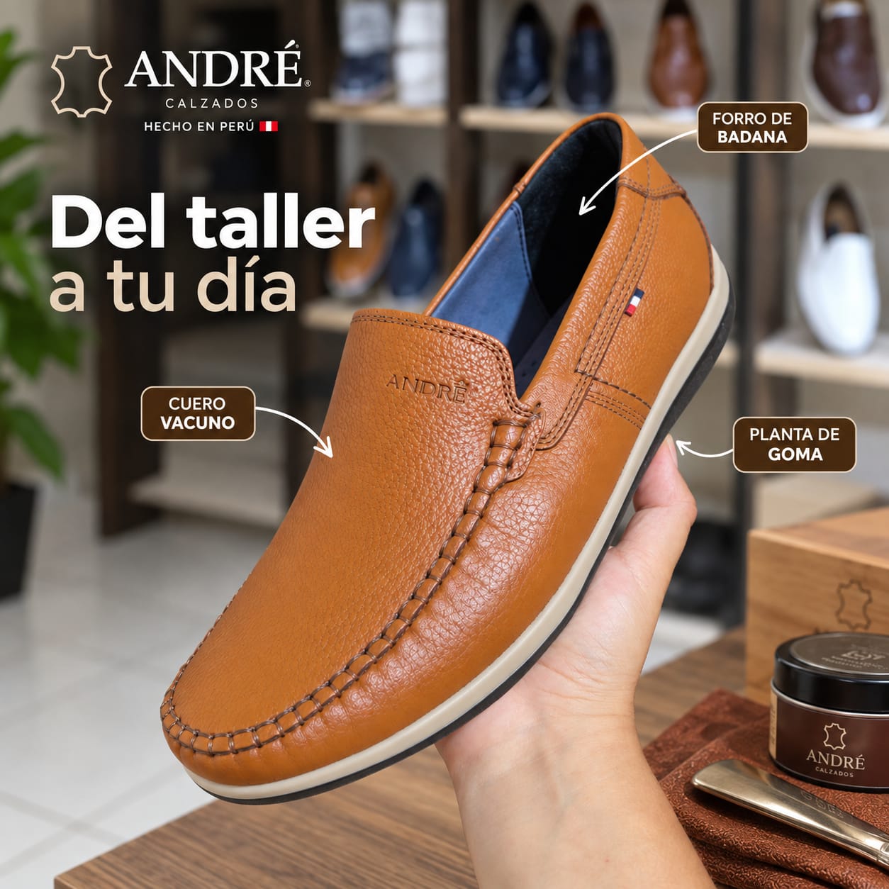 Mocasin Tupac - Cuero Camell