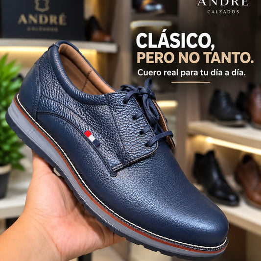 Zapato Mallky - Cuero Azul