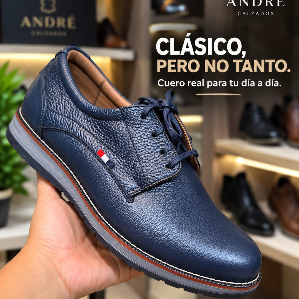 Zapato Mallky - Cuero Azul