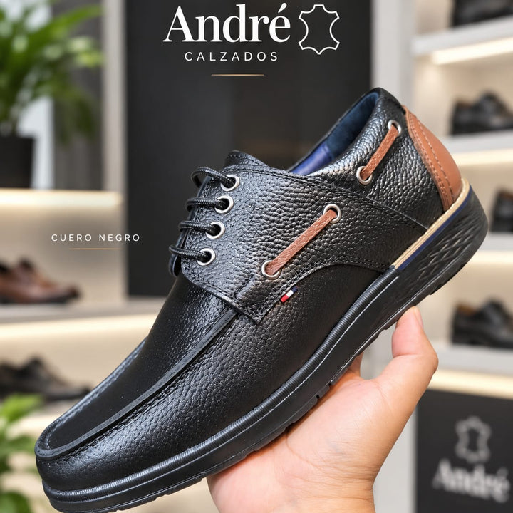 Zapato Top sider - Cuero Negro P/Negro
