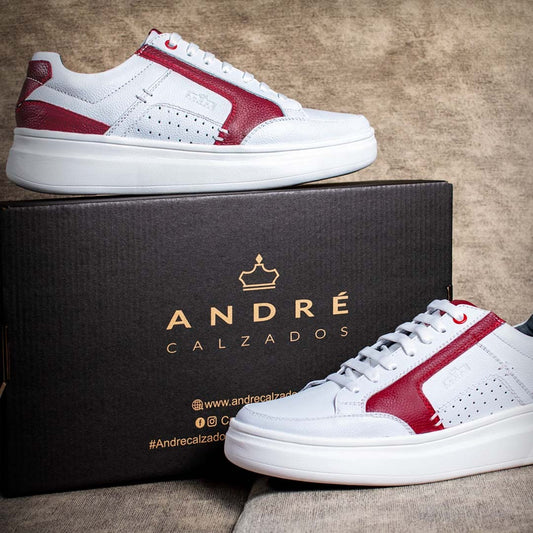 Zapatilla de cuero Kana rojo