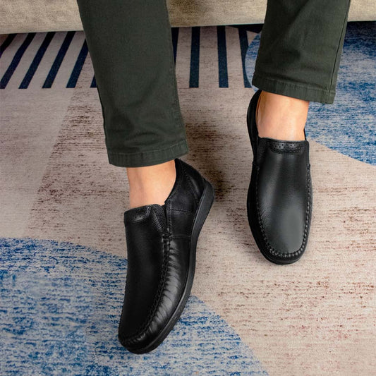 Mocasin Wayra llano - Cuero Negro