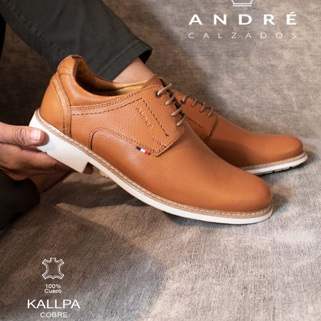 Zapato de cuero Kallpa cobre