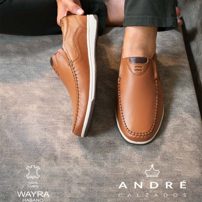 Mocasin Wayra - Cuero Habano