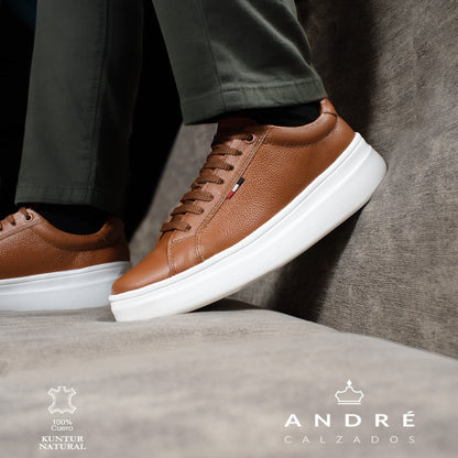 Zapatilla de cuero Kuntur Natural