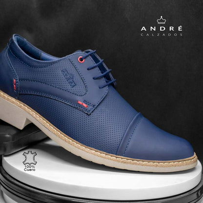 Zapato de cuero Kallpa azul