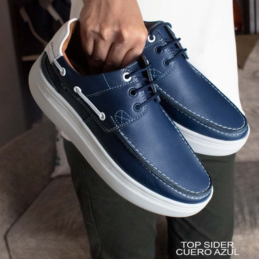 Zapato Top sider - Cuero Azul