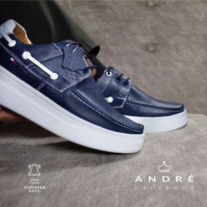 Zapato Top sider - Cuero Azul