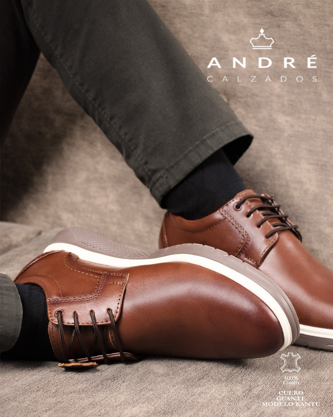 Zapato Kantu - Cuero Habano