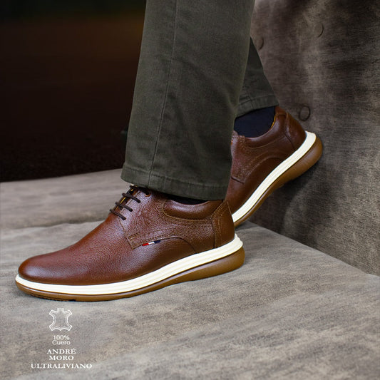Zapato André Ultraliviano - Cuero marrón moro