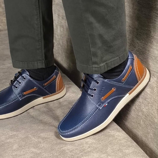 Zapato Top sider - Cuero Azul oscuro