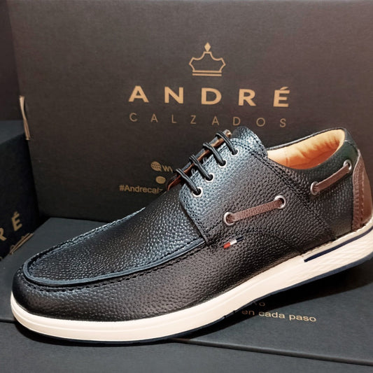 Zapato Top sider - Cuero negro