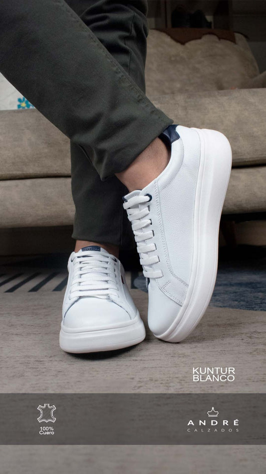 Zapatilla Kuntur Eva - Cuero blanco