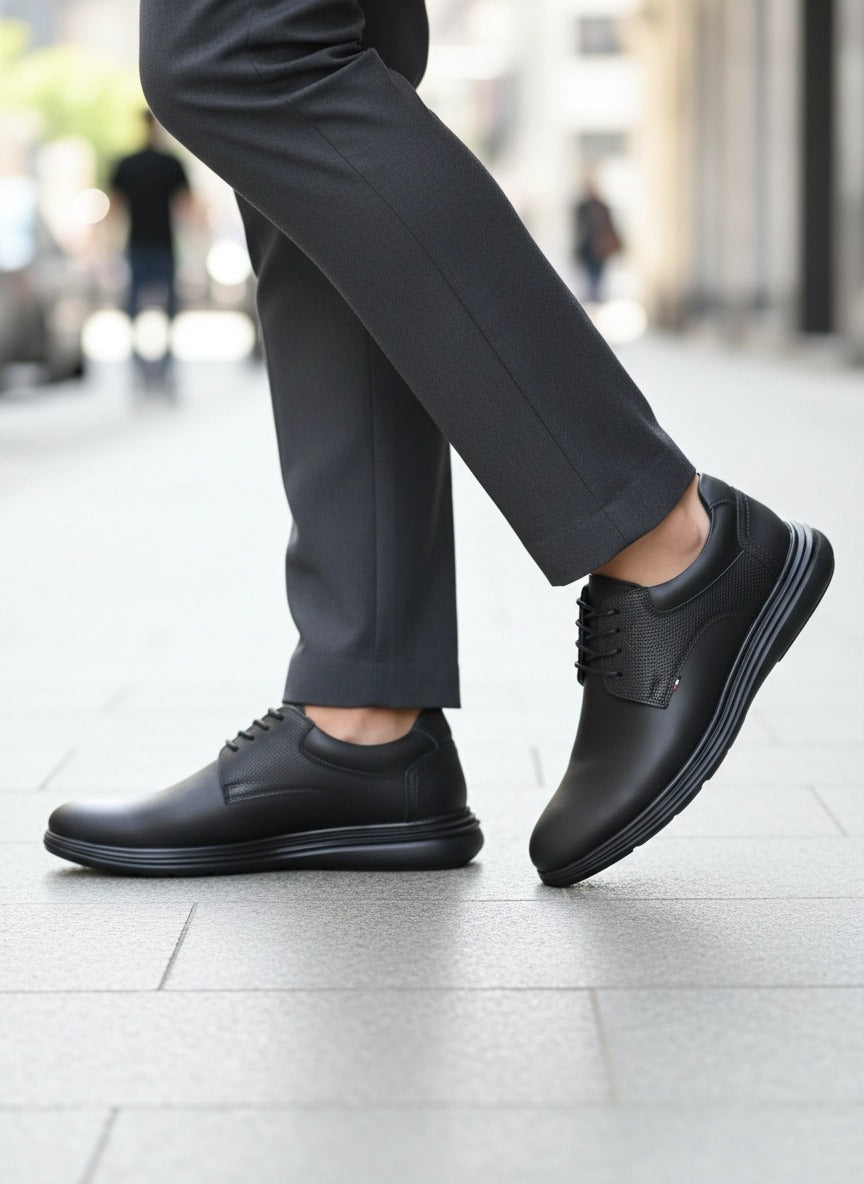 Zapato André Ultraliviano - Cuero cerato negro