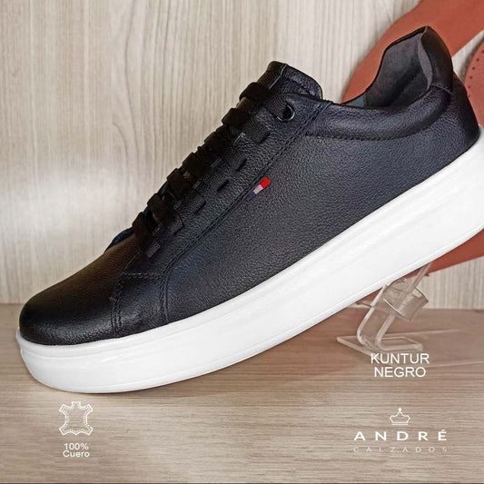 Zapatilla Kuntur - Cuero Negro