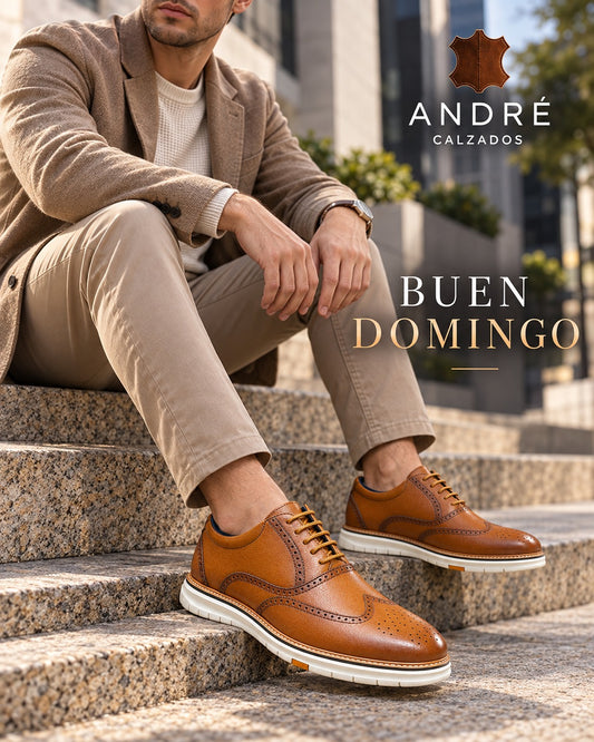 Zapato Oxford - Cuero Caramelo