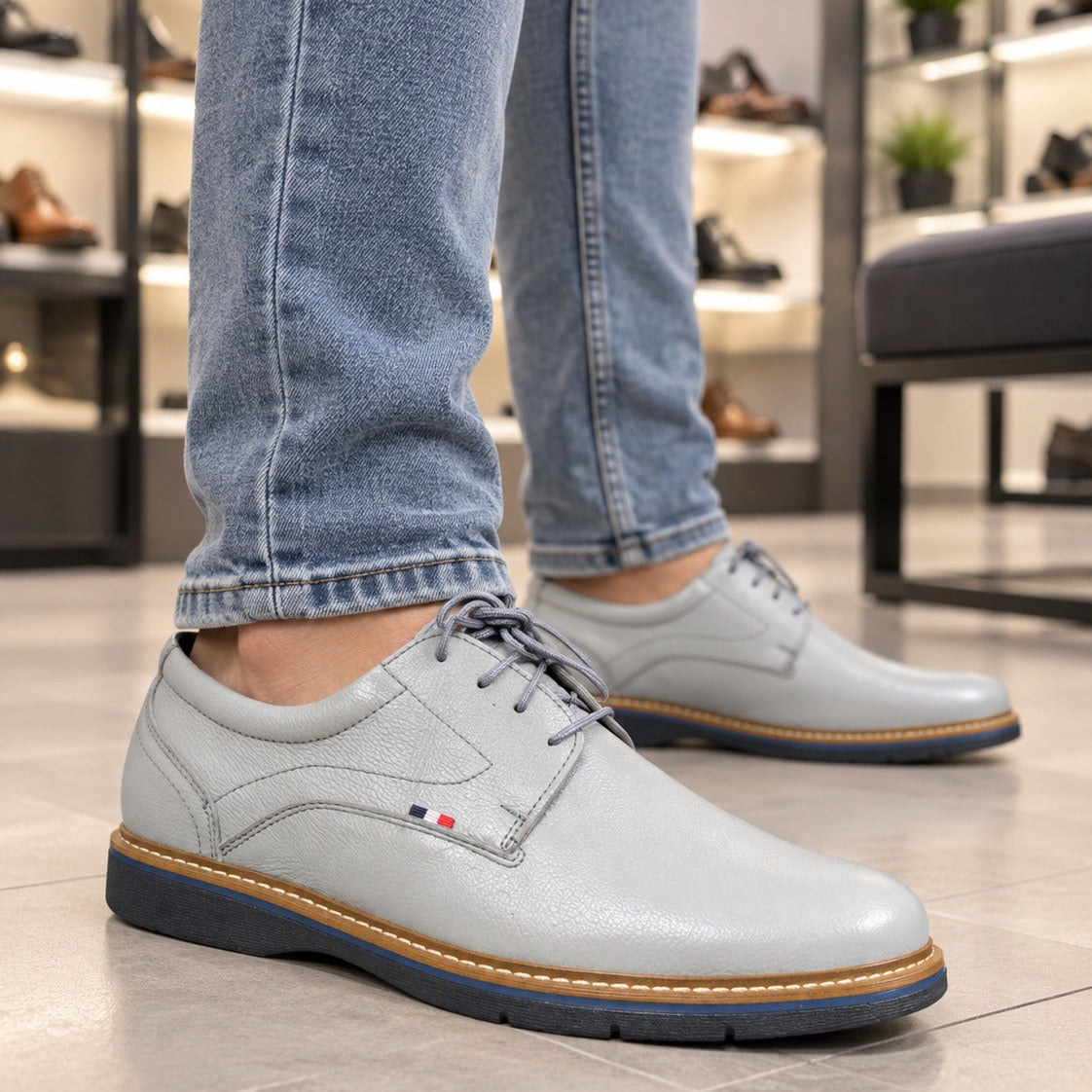 Zapato Mallky - Cuero Plomo
