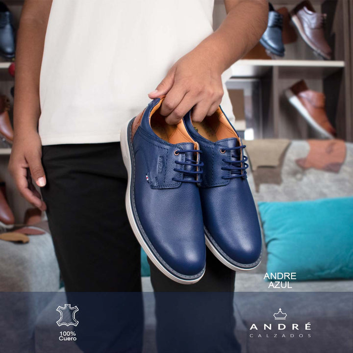 Zapato Andre - Cuero Azul