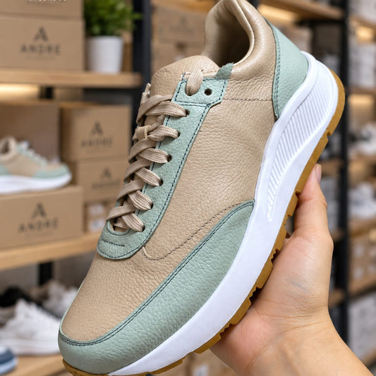 Zapatilla Warmi Limón - Cuero beige