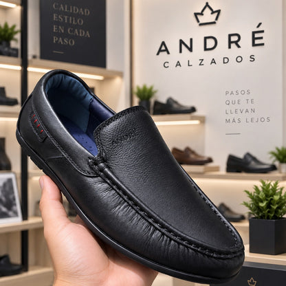 Mocasin Vena - Cuero Negro