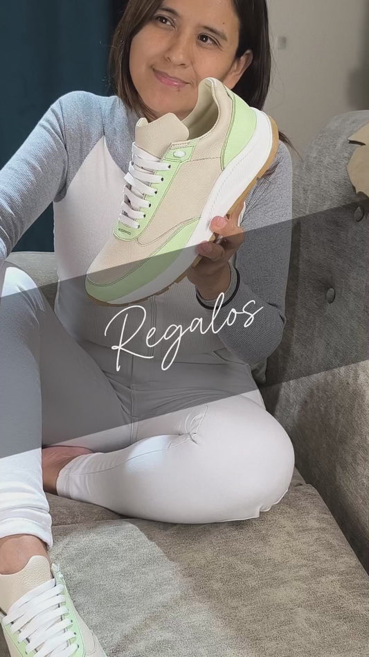 Zapatilla Warmi Limón - Cuero beige