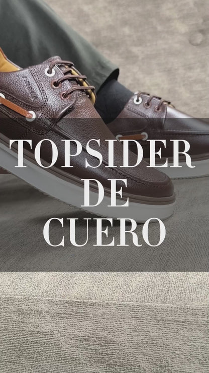 Zapato Top sider - Cuero marrón