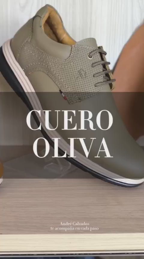 Zapato Andre - Cuero Cerato Oliva