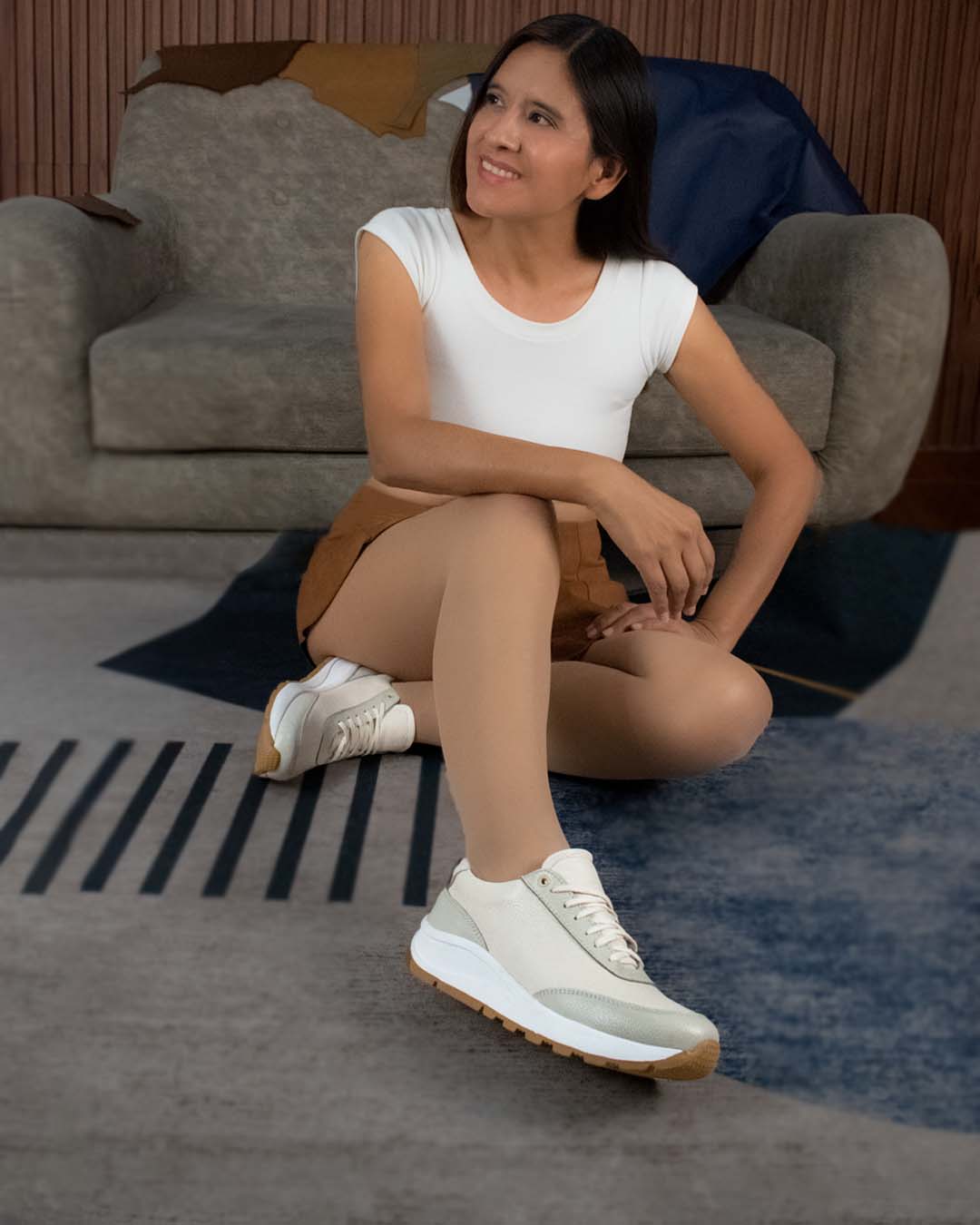 Zapatilla de cuero Warmi