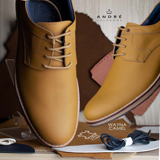 Zapato de cuero Wayna Camel