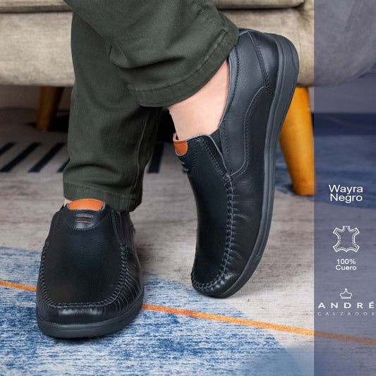 Mocasin Wayra - Cuero negro